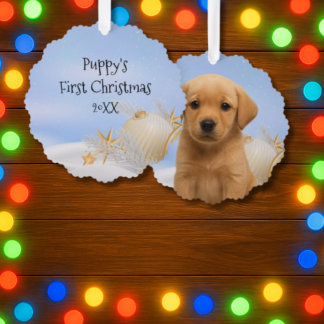 Puppy’s First Christmas Keepsake Ornament Card