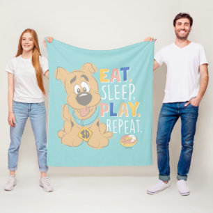 Puppy Scooby-Doo "Eat, Sleep, Play, Repeat" Fleece Blanket