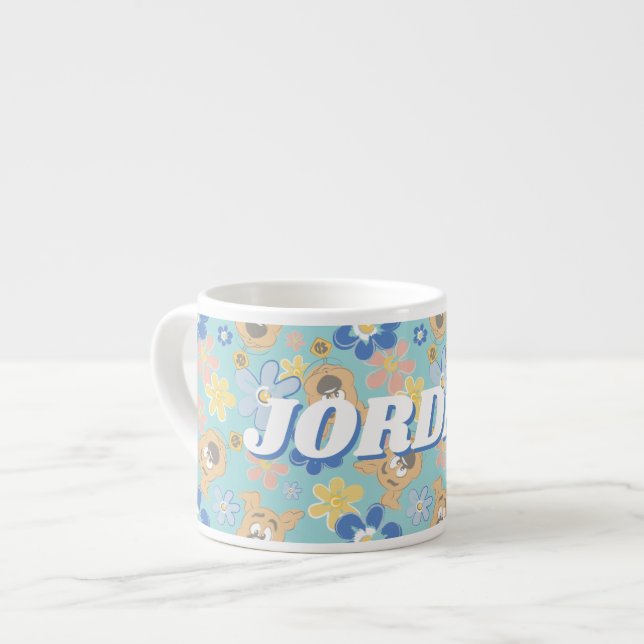 Puppy Scooby-Doo Flower Pattern Espresso Cup (Front Left)