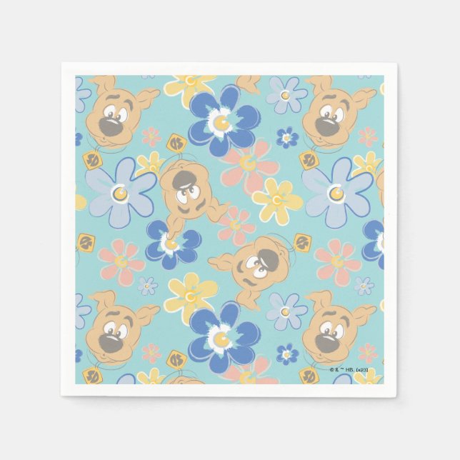 Puppy Scooby-Doo Flower Pattern Napkin (Front)