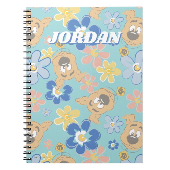 Puppy Scooby-Doo Flower Pattern Notebook (Front)