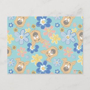 Puppy Scooby-Doo Flower Pattern Postcard
