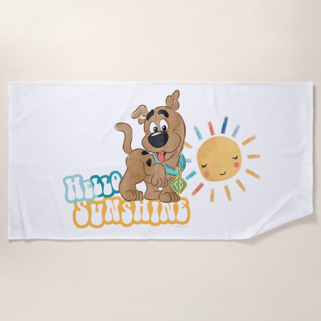 Puppy Scooby-Doo "Hello Sunshine" Beach Towel (Front)