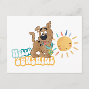 Puppy Scooby-Doo "Hello Sunshine" Postcard