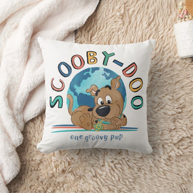 Puppy Scooby-Doo "One Groovy Pup" Throw Pillow (Blanket)