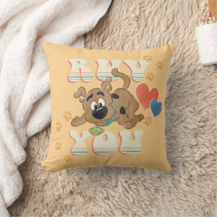 Puppy Scooby-Doo "Ruv You" Throw Pillow