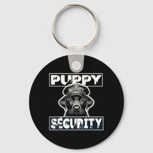 Puppy Security Dog Catcher Costume Black Lab Keychain