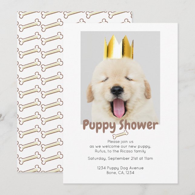 Puppy Shower Invitation (Front/Back)