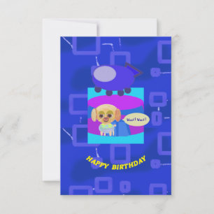 Puppy Spacship Invitation Anniversaire