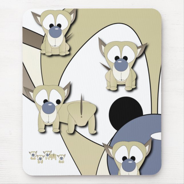 Puppy Surprise Mouse Pad (Front)