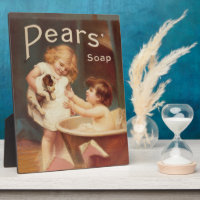 Puppy Taking A Bath Vintage Antique