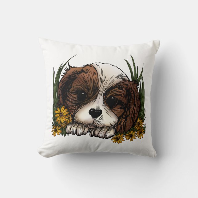 Puppy Throw Pillow (Front)