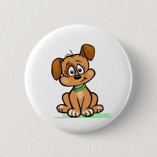 Puppy Tilt 2 Inch Round Button