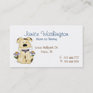 Puppy with Bone Custom Mommy Card