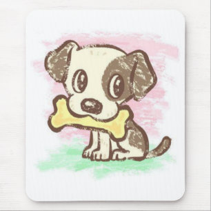 Puppy with Bone mousepad