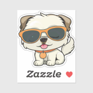 puppy with glasses