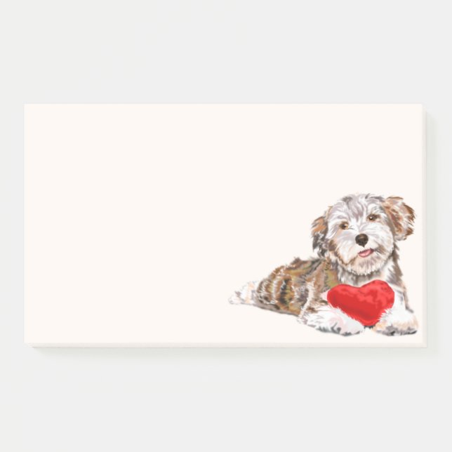 Puppy with Heart Gift For You Love Post-it Notes (Front)