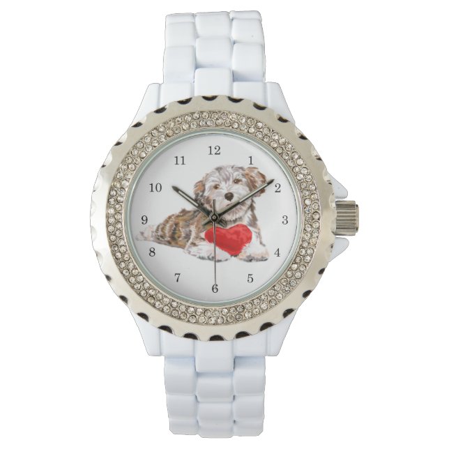 Puppy with Heart Gift For You Love Watch Gift (Front)