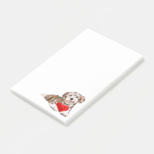 Puppy with Heart Gift Post it Notes