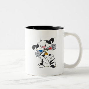 Puppy With Newspaper T-shirts and Gifts Two-Tone Coffee Mug