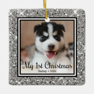 Puppy's 1st Christmas Ceramic Ornament