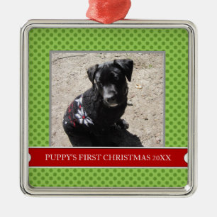 Puppy's First Christmas Photo Ornament