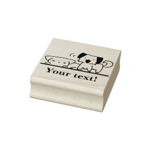 Puppy's puppies rubber stamp