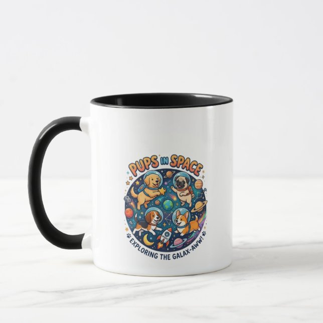 Pups in Space Mug (Left)
