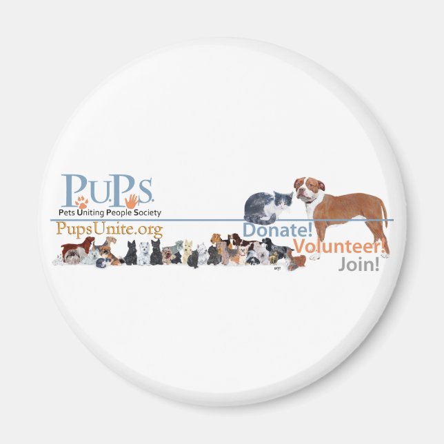 PUPs Logo Merchandise Magnet (Front)