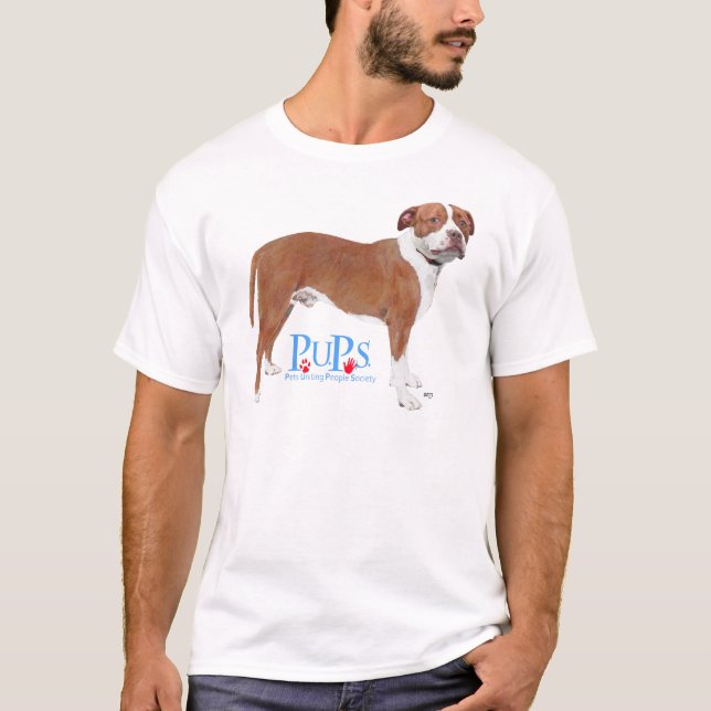 PUPs Rescued Pit Bull T-Shirt (Front)