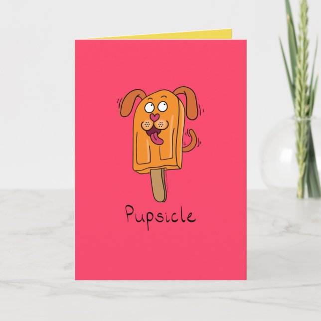 Pupsicle Puppy Dog Popsicle Carte de voeux d'été (Devant)