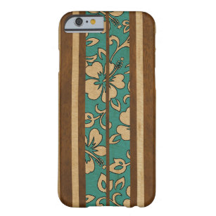 Pupukea Vintage Hawaiian Faux Wood Surfboard Barely There iPhone 6 Case