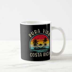 Pura Vida Beach Costa Rica Palm Tree Family Summer Coffee Mug