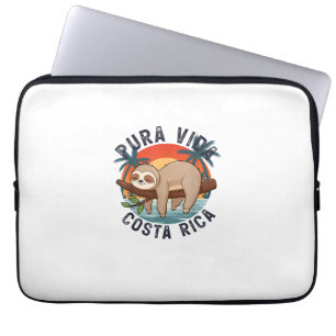 Pura Vida Beach Costa Rica Tropical Sunset Nature Laptop Sleeve