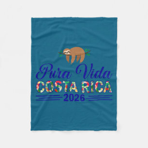 Pura vida costa rica 2026 tropical travel funny fleece blanket