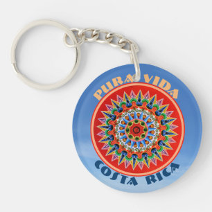 Pura Vida Costa Rica Keychain