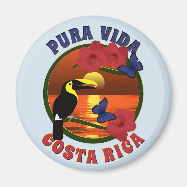 Pura Vida Costa Rica Template Magnet (Front)