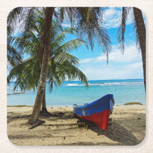 Pura Vida in Costa Rica - Central America Square Paper Coaster