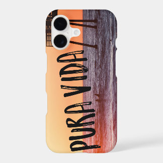 Pura Vida Ocean Beach Sunset Photo iPhone Case