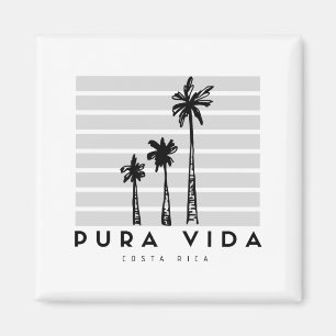 Pura Vida Palm Tree Costa Rica Souvenir Magnet