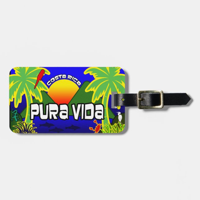 Pura Vida Personalized Luggage Tag (Front Horizontal)