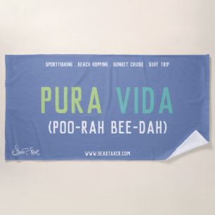 Pura Vida Pure Life Beach Towel