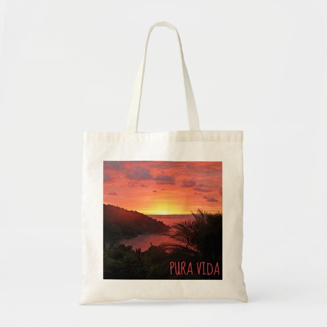 Pura Vida Sunset Sizzle II Poster Tote Bag (Front)