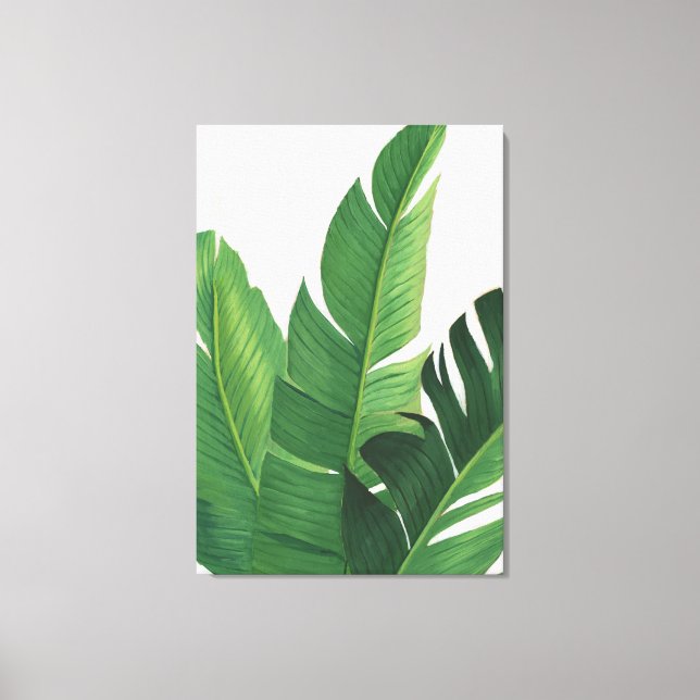 Pura Vida - Tropical Leaves Canvas Print (Front)
