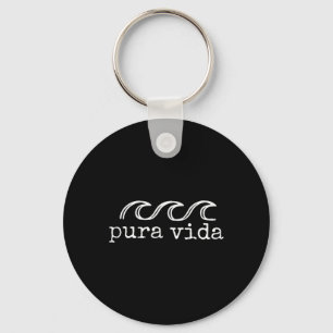 Pura Vida Wave Surfing Costa Rica Souvenir  Keychain