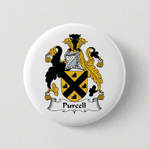Purcell Family Crest 2 Inch Round Button