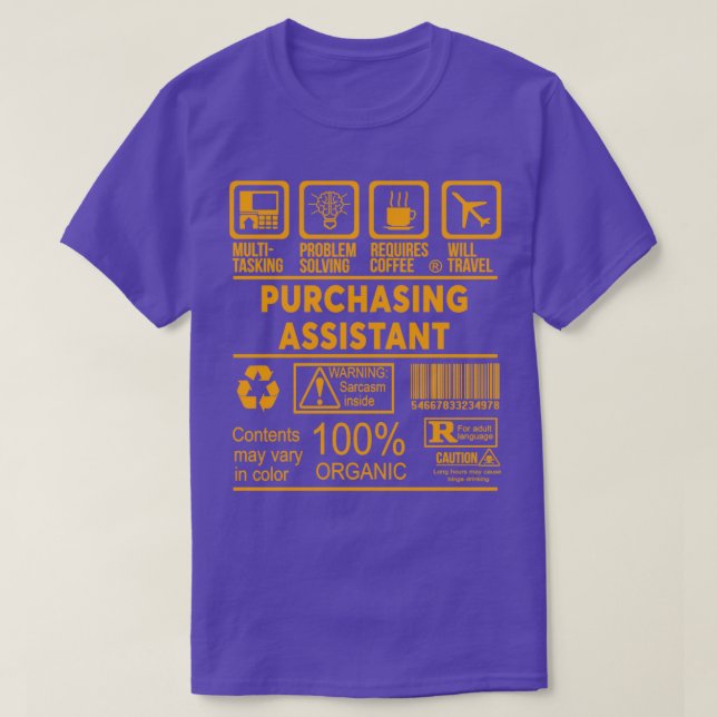 PURCHASING ASSISTANT NICE DESIGN T-Shirt (Design Front)