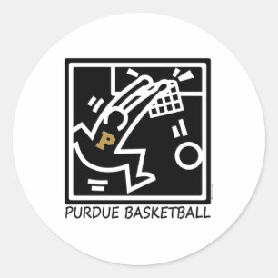 Purdue Basketball Dunk Classic Round Sticker