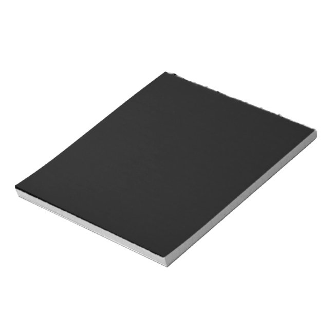 Pure Black Solid Colour Notepad (Rotated)