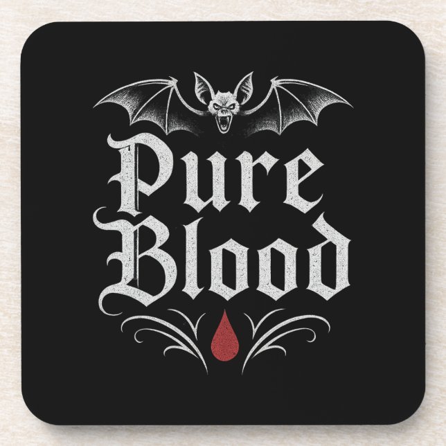 Pure Blood Gothic Mug Coaster (Front)
